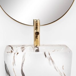 Umywalka wolnostojąca ceramiczna Aris Marble Rea