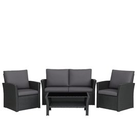 Meble ogrodowe z technorattanu sofa, stół, fotele zestaw Lagos