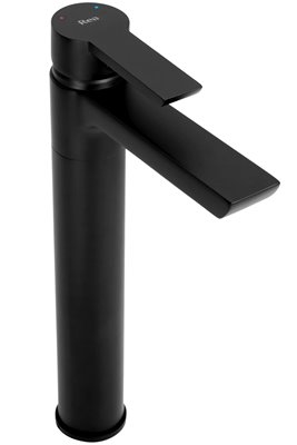 Czarna bateria umywalkowa wysoka Argus Rea