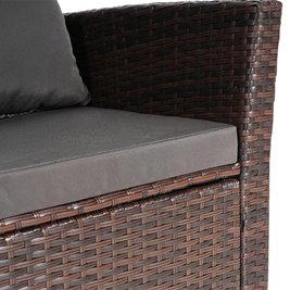 Meble ogrodowe z technorattanu sofa, stół, fotele zestaw Lagos kolor brąz zdjęcie 15