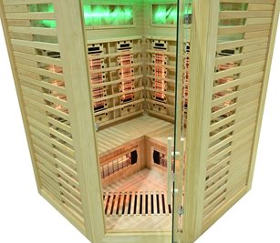 Sauna na podczerwień kamień solny + turmaliny 150X150X190CM MO-RL3CST Infrared Mazur