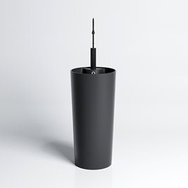 Umywalka wolnostojąca ceramiczna owalna czarny mat 85x40 cm LINO-MTB-400