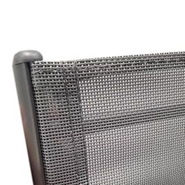 Zestaw mebli ogrodowych metalowych stół, krzesła, parasol Albena kolor szary