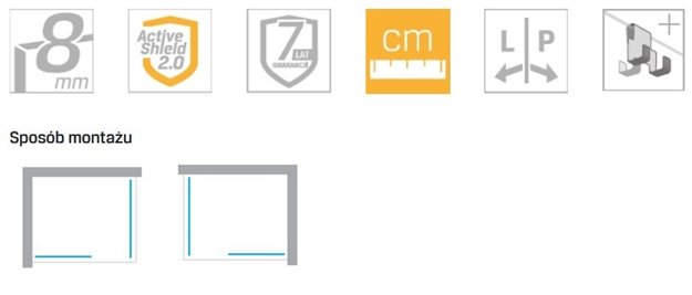 Ścianka prysznicowa 120x90 EXK-1274 New Modus New Trendy