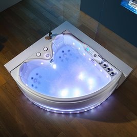 Wanna narożna z hydromasażem narożna 150x150 cm Roma 764 Hydrosan Lewa