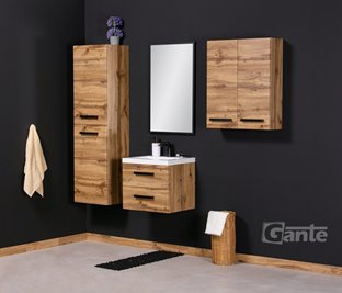 Szafka wisząca z umywalką 50 cm kolor dąb naturalny 39/2 seria Fokus Loft Gante