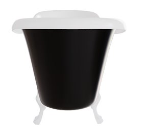 Wanna wolnostojąca czarno-biała 190 cm białe łapy Amelia B&W Besco WKA-190+BWW