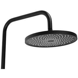 Czarny zestaw prysznicowy z wylewką Max Rea