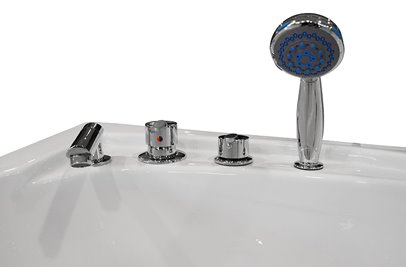 Wanna z hydromasażem prostokątna do rogu łazienki 150x83 cm MO-0204