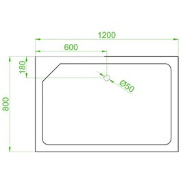 Kabina prysznicowa zabudowana na niskim brodziku prostokątna 120x80 Alma Prawa
