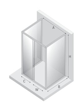 Kabina trójścienna 80x100 K-0510 New Varia New Trendy