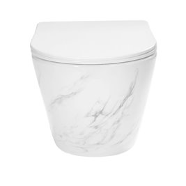Misa wc wisząca Carlos Rimless Slim Nature Marble Rea