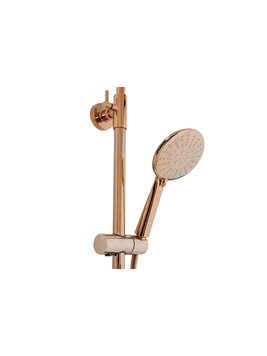 Miedziany zestaw prysznicowy z termostatem i wylewką Lungo Rea