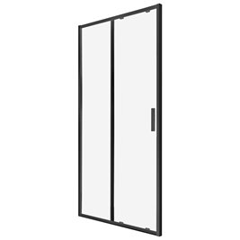 Czarne drzwi prysznicowe rozsuwane 100 cm Solid DS Kerra