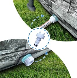 Duży basen ogrodowy stelażowy prostokątny Avenli Brick średnica 457 cm