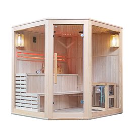 Sauna fińska 6-osobowa narożna 180x180 cm piec Harvia 8KW Bodo7