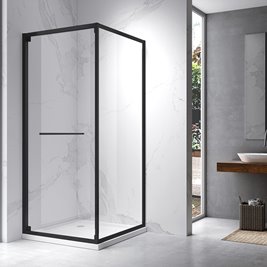 Czarna kabina prysznicowa kwadratowa 80x80 KZ16A Hydrosan