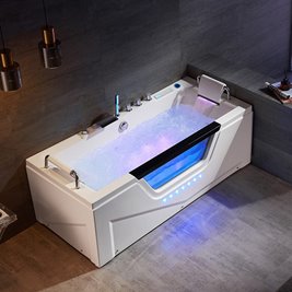 Wanna z hydromasażem prostokątna 182x82 cm Carina 938 Hydrosan