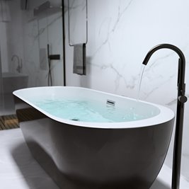 Wanna wolnostojąca czarno biała 170 cm Porto Hydrosan