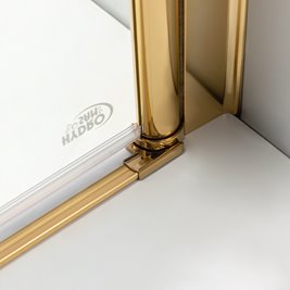 Złote drzwi prysznicowe łamane do wnęki 80 cm SH01A