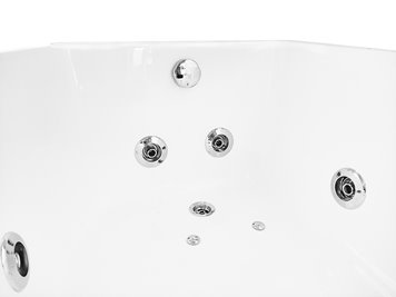 Wanna narożna z hydoromasażem i ruchomym parawanem 170x85 cm MO-1684 Lewa