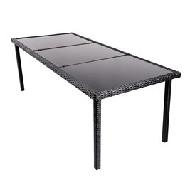 Zestaw mebli ogrodowych z technorattanu stół + krzesła 8 osób Santos