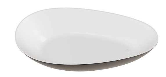 Czarno-biała matowa wanna wolnostojąca z konglomeratu + klik-klak biały Goya 142 B&W Matt Besco WMMC-140GKW