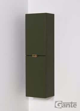 Słupek łazienkowy wiszący oliwkowy złoty uchwyt 143,5x40 cm Magnolia Gante