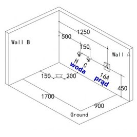 Wanna z hydromasażem prostokątna 170x90 cm Nevada-WH 912