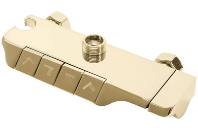 Złoty zestaw prysznicowy z wylewką Max Rea Gold