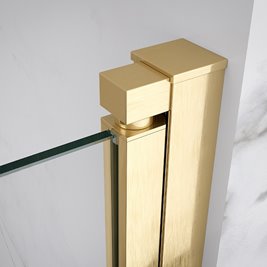 Złote szczotkowane drzwi prysznicowe składane do wnęki 80 cm ZES-KZ21B-GL-BR-80 zdjęcie 7