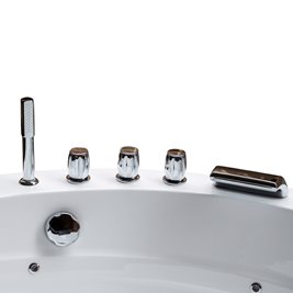 Wanna z hydromasażem okrągła do zabudowy + obudowa 170x170 cm Della 916