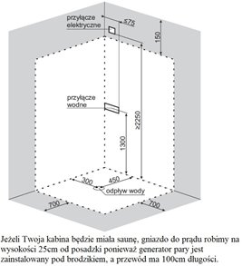 Kabina prysznicowa z hydromasażem niski brodzik białe ściany 90x90