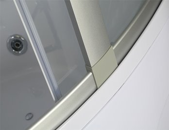 Duża wanno kabina Spa z hydromasażem + sauna parowa 155x155 cm MO-0543