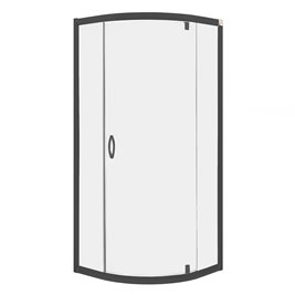 Czarna kabina prysznicowa jednoskrzydłowa 90x90 Stylio BK502RTK+