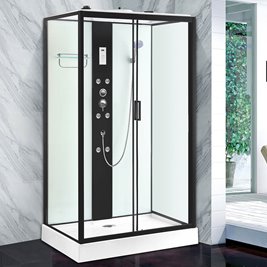 Kabina prysznicowa z hydromasażem zabudowana 120x90 Jasny środek MO-0550-912