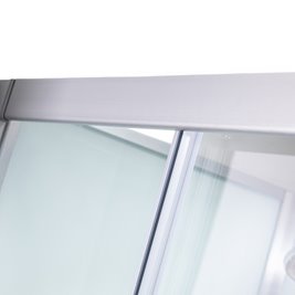 Kabina prysznicowa zabudowana prostokątna profil szczotkowany 100x80 Alma Prawa