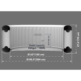 Dmuchane jacuzzi ogrodowe basen Spa 204x70 cm Vancouver Avenli