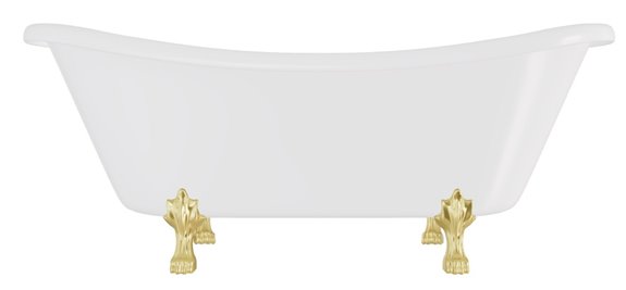 Wanna wolnostojąca Amelia Besco 190 cm złote nogi WKA-190W+ZL