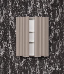 Szafka łazienkowa z lamelami wisząca 60x72 Victa Lamello fume mat