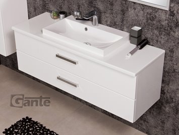 Szafka wisząca z umywalką nablatową 120 cm 39/S2 seria Fokus B