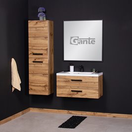 Szafka wisząca z umywalką 80 cm kolor dąb naturalny 39/2 seria Fokus Loft Gante