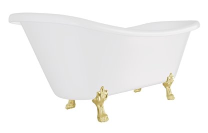 Wanna wolnostojąca Amelia Besco 190 cm złote nogi WKA-190W+ZL