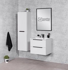 Szafka łazienkowa wisząca frezowana z umywalką 60 cm 46/2 Sydney kolor biały