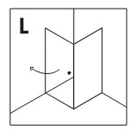 Kabina prysznicowa New Trendy Kalibra 1D drzwi uchylne lewe kolor chrom 80x70 cm K-5001