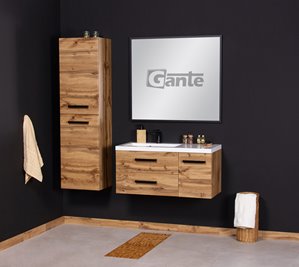 Szafka wisząca z umywalką 90 cm kolor dąb naturalny 39/2 seria Fokus Loft Gante