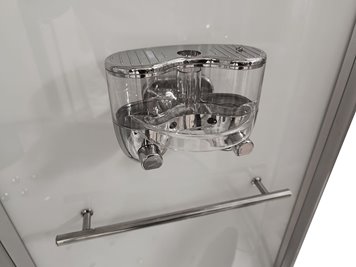 Duża kabino wanna Spa z hydromasażem białe ściany 150x150 cm MO-08150B