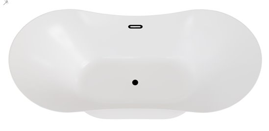 Wanna wolnostojąca 170 cm korek klik-klak czarny Amber Besco WAS-170-ABC