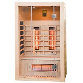 Sauna na podczerwień 3-osobowa 120x105 cm grzejniki kwarcowe i karbonowe Alta2 Infrared