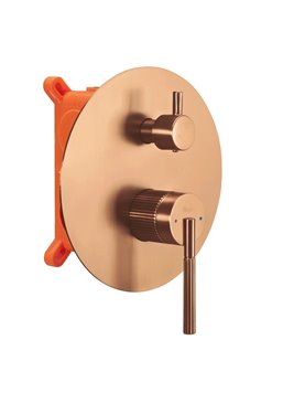 Zestaw prysznicowy podtynkowy box Argon Rea miedź szczotkowana